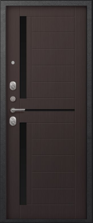 Товар Дверь A-01 черный сатин - лиственница тёмная DIS007327