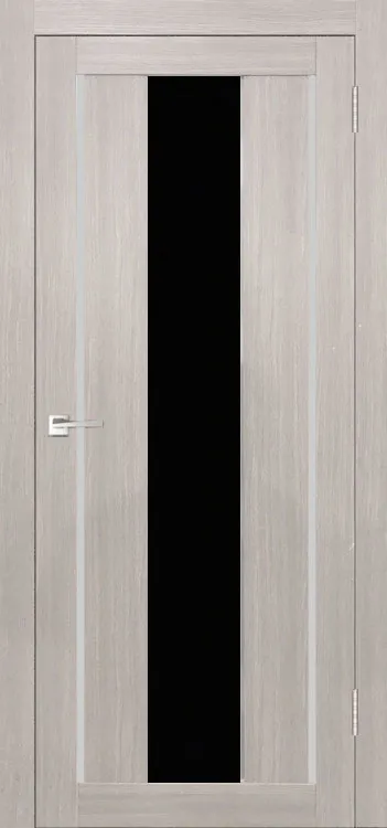 Фото Межкомнатная дверь Легенда Y-2 тон Белая лиственница Остекление Лакобель черное