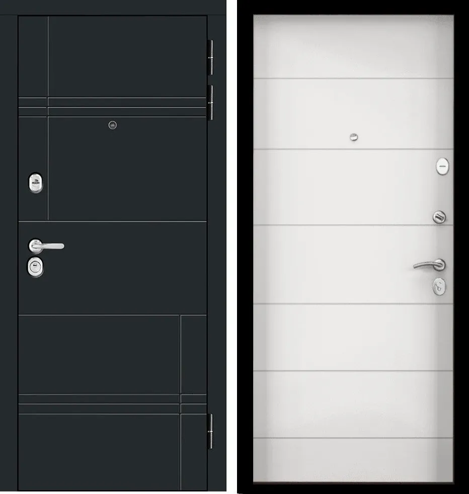 Дверь Цербер 3К Чёрный муар Луна Сменная панель DIS006613